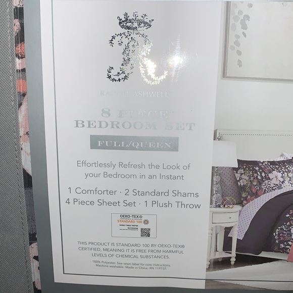 Rachel Ashwell Bedroom Queen Comforter Set,8-Piece - Picture 5 of 16